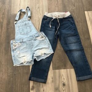 Justice Size‎ 12 Pull On Jeans and Short Overalls